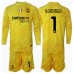 Inter Milan Yann Sommer #1 Keeper Bortedraktsett Barn 2024-25 Langermet (+ Korte bukser)